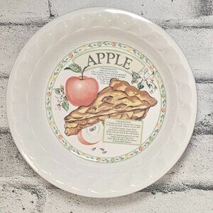 Vintage Himark Golden Pie Collection Apple Pie Recipe Plate